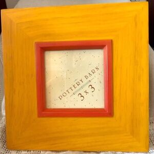 Wooden gold and red stain 3"x3" picture frame